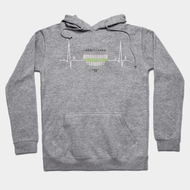 Agender heartbeat Hoodie by Becky-Marie